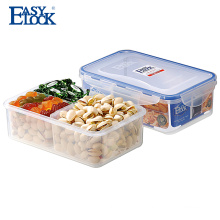 BPA Free Plastic Clear Multi compartment Food Container with dividers